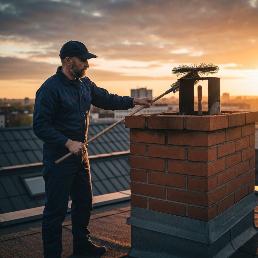 Professional chimney cleaning service